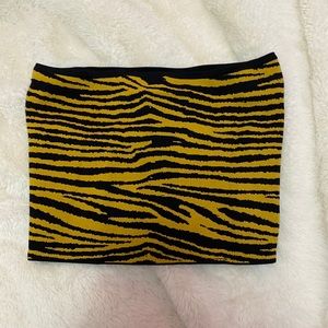 Zebra print,  black & orange